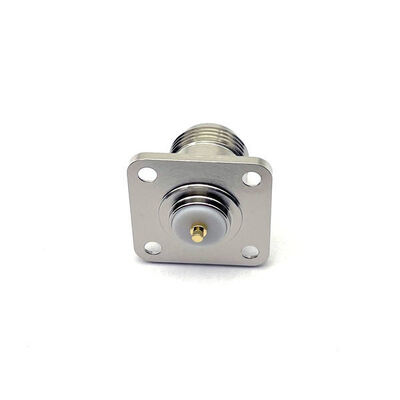 購入 N Type Female Flange RF Coaxial Connector with IP65 Rating Phosphor Bronze Contact for 0~3GHz Frequency オンライン製造