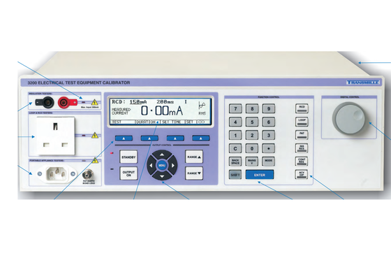 購入 Transmille 3200 シリーズ多機能電気テスト キャリブレータ、第 17 版準拠、自動ループ補正、デジタル波形キャプチャ機能を搭載 オンライン製造