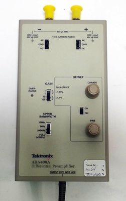 2ポートアクティブテクトロニックス ADA400A 差分前増幅器 10 μV/Div 感度試験